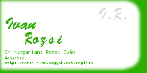 ivan rozsi business card